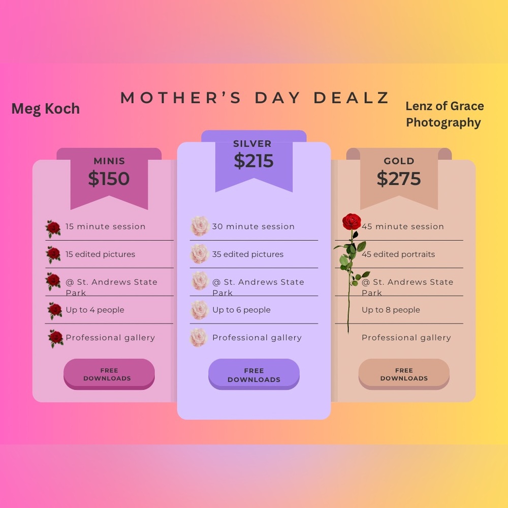 Mother's Day Photography Packages